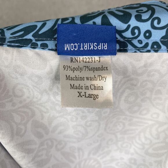 RipSkirt Hawaii Womens XL Blue Floral Wrap Skirt Side Pockets - Picture 8 of 8